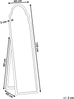 Standspiegel CHATILLON 150 cm Silber Bild 2