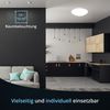 KHG LED-Deckenleuchte, Schirm mit Sternenhimmeleffekt, 26 cm Durchmesser, aus Metall/Kunststoff, Farbtemperatur 3.000 K, 880 lm Lichtleistung, 12 W Gesamtleistung, ideal für Wohn- und Schlafzimmer Bild 4