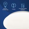 KHG LED-Deckenleuchte, Schirm mit Sternenhimmeleffekt, 26 cm Durchmesser, aus Metall/Kunststoff, Farbtemperatur 3.000 K, 880 lm Lichtleistung, 12 W Gesamtleistung, ideal für Wohn- und Schlafzimmer Bild 3