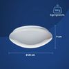 KHG LED-Deckenleuchte, Schirm mit Sternenhimmeleffekt, 26 cm Durchmesser, aus Metall/Kunststoff, Farbtemperatur 3.000 K, 880 lm Lichtleistung, 12 W Gesamtleistung, ideal für Wohn- und Schlafzimmer Bild 5