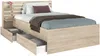 Vente-unique - TENALIA Bett Holz, Platte Beige - B 216,8 cm x H 88,6 cm x L 151,5 cm Bild 2