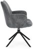 Esszimmerstuhl Redanex aus Stoff, modern und gepolstert, dunkelgrau, 360° drehbar Bild 2