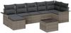 vidaXL Gartensofa-set mit Kissen 8 pcs Grau Poly-Rattan 3345459 Bild 2