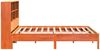 vidaXL Massivholzbett mit Regal ohne Matratze Wachsbraun 200x200 cm 3322860 Bild 5