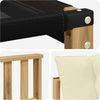 vidaXL Outdoor-Sofagarnitur mit Kissen 3 pcs Weiß und Creme 3388368 Bild 5