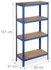 2 x Schwerlastregal in Blau mit 4 Ebenen Bild 4