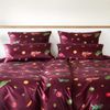 elegante Mako-Satin Bettwäsche Noel wein-rot|155x220 cm + 80x80 cm Bild 2
