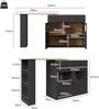 Sideboard Bartisch B 138-204 x T 39 x H 104 cm, drehbar, schwarz, MDF mit Stauraum Bild 4