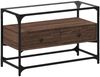 vidaXL TV-Schrank mit Glasplatte Braun Eiche 80x35x51 cm Holzwerkstoff 846063 Bild 2
