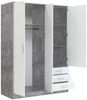 Kleiderschrank >Babbette< in Betonoptik - 144.6x200x60cm (BxHxT) Bild 3