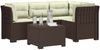 vidaXL 4-Sitzer Garten Sofa mit Kissen Rattan Look PP Braun 3444018 Bild 2