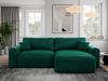 MKS Meble 'Nelson' Ecksofa mit Schlaffunktion und Bettkasten, L-form, Dunkelgrün, Velours Bild 2