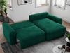 MKS Meble 'Nelson' Ecksofa mit Schlaffunktion und Bettkasten, L-form, Dunkelgrün, Velours Bild 3