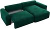 MKS Meble 'Nelson' Ecksofa mit Schlaffunktion und Bettkasten, L-form, Dunkelgrün, Velours Bild 5