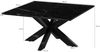 Couchtisch quadratisch 90x90x45 Marmor schwarz / Kreuzgestell Eisen Antik Grau BARCELONA #406 Bild 5