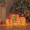 vidaXL Geschenkbox Dekoration 3 pcs Warmweiß 20 x 20 x 21 cm Acryl 42019084 Bild 3