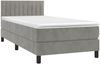 vidaXL Boxspringbett mit Matratze & LED Hellgrau 100x200 cm Samt 3134507 Bild 3