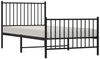 vidaXL Bettgestell mit Kopf- und Fußteil Metall Schwarz 90x190 cm 350874 Bild 4