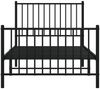 vidaXL Bettgestell mit Kopf- und Fußteil Metall Schwarz 90x190 cm 350874 Bild 5