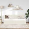 vidaXL Eckbettgestell mit Kopfteil Creme 90 cm x 200 cm Samt 42016273 Bild 3