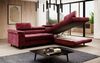 Designer Sofa Costa mit Schlaf - und Klappfunktion Bordeaux Rechts Bild 5