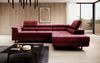 Designer Sofa Costa mit Schlaf - und Klappfunktion Bordeaux Rechts Bild 3