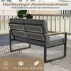 COSTWAY Balkonset, (2-tlg), Gartenmöbel Set mit Kissen, Aluminiumrahmen Bild 4