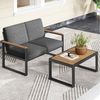 COSTWAY Balkonset, (2-tlg), Gartenmöbel Set mit Kissen, Aluminiumrahmen Bild 2