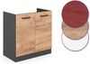 Spülenunterschrank R-Line Goldkraft Eiche 80 cm AP Marmor Vicco Bild 5