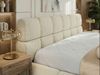 Doppelbett mit Gasdruckfeder, Polsterbett NIRA CLASSIC Holzlattenrost Bett mit Stauraum, gepolstertes Kopfteil Bettkasten - 180 x 200 cm - Creme Strukture Bild 3