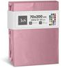 Bettwaesche-mit-Stil Mako-Satin Spannbettlaken rosa 70x200cm Bild 5
