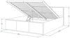 FDM Polsterbett mit Lattenrost Doppelbett 120x200, 140x200, 160x200, 180x200 (MADE IN EU - Bettrahmen mit Bettkasten für viel Stauraum, in Grau,Weiß oder Eiche Braun, ideal für Paare), Metallrahmen mit hydraulischer Klappfunktion Bild 3