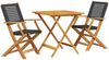 vidaXL 3-tlg. Bistro-Set Schwarz Poly Rattan und Massivholz 3281874 Bild 2