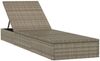 vidaXL Sonnenliege 1 Stk. mit Auflage Grau 201x55x62 cm Poly Rattan 319631 Bild 3