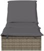 vidaXL Sonnenliege 1 Stk. mit Auflage Grau 201x55x62 cm Poly Rattan 319631 Bild 5