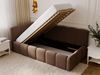 GRAINGOLD Cloud One Jugendbett 90x200, Einzelbett mit Bettkasten, mit Lattenrost, Velour-Stoff, Links, Braun Bild 5