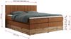 Boxspringbett BELLISSIMO KING, Doppelbett mit Multipocket-Matratze, Polsterbett mit Kopfstütze - 140 x 200 cm - Orange Stoff - H3 Bild 5