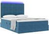 vidaXL Bett mit Stauraum und LED mit LED Dunkelblau 140 x 200 cm Samt 3372673 Bild 3