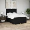 vidaXL Boxspringbett mit Matratze Schwarz 140x190 cm Stoff 3292046 Bild 3