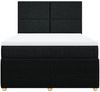 vidaXL Boxspringbett mit Matratze Schwarz 140x190 cm Stoff 3292046 Bild 4