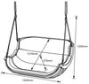 bv-vertrieb Schaukelsessel Doppel-Schaukelsessel Gestell Lärche Hängesessel in- und outdoor, Gestell aus Lärche Bild 4