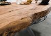 Baumtisch Sheesham 260x100x77 natur sandgestrahlt / Kreuzgestell silber matt FREEFORM 5 Bild 5