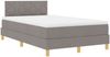 vidaXL LED Boxspringbett mit LED-Lichtleisten Taupe 120 x 190 cm Stoff 3342503 Bild 2