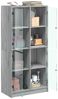 vidaXL Highboard mit Türen Grau Sonoma 68x37x142 cm Holzwerkstoff 3295862 Bild 4