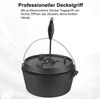 Gusstopf Dutch Oven Gusseisen Potjie Kochtopf Feuertopf Camping Kochgeschirr Deckelheber Kessel Bräter BBQ Topf Feuerkessel Bild 5