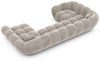 Sofa Dreams Wohnlandschaft Maleron U Form Design Stoffsofa, Stoff Polsterecke, 6-Sitzer, Ottomane links, Samtstoff Sand Bild 4