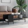 Couchtisch, Sofatisch mit Regal Schwarz 100x51x40 cm Holzwerkstoff Bild 3