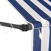 vidaXL Einziehbare Markise Handbetrieben mit LED 100 cm Blau und Weiß 145841 Bild 4