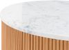 Couchtisch rund Mango 80x80x45 natur lackiert / Marmor weiß BARCELONA #520 Bild 4