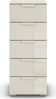 rauch Aditio Box, Kommode, 5 Schubladen, mit Glasfront, mit Softclose-Funktion, Farbe Beige, BxHxT 40x100x42cm Bild 2